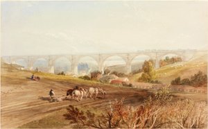 Willington Dene Viaduct by Thomas Miles Richardson